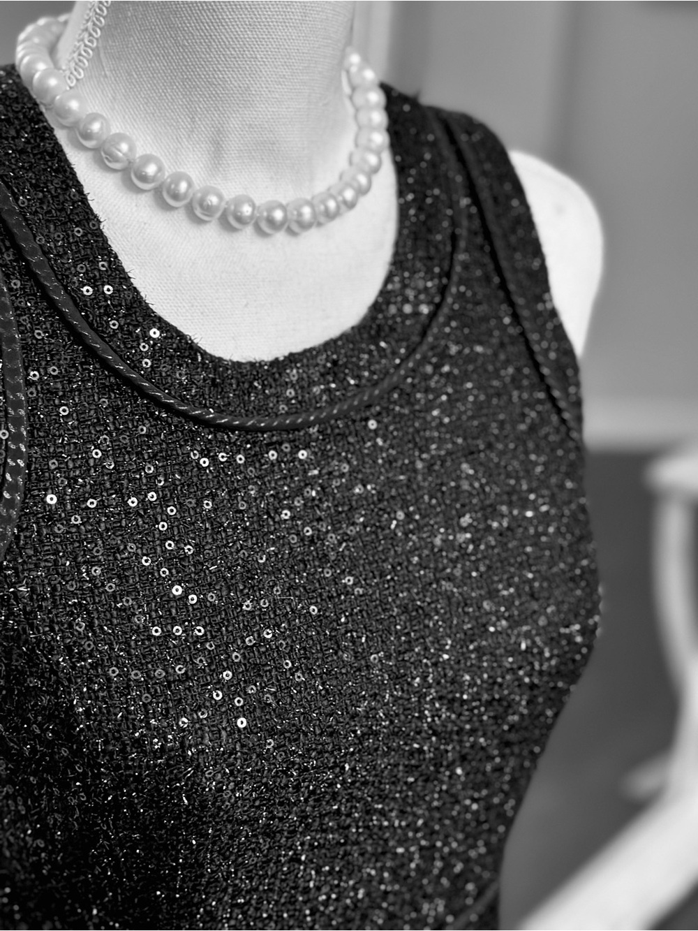 Michael Kors Black twee sequin Sleeveless Sheath Dress/Brand New with tag/Size4 - Picture 6 of 6